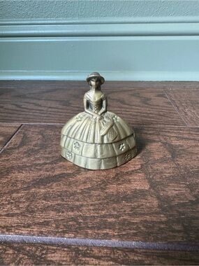 Vintage Brass "Little Bo Peep" Figural Bell, Nursery Rhyme Collectable, English